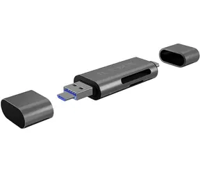 Icy Box IB-CR200-C černá / externí čtečka paměťových karet / USB C & Dual type A/microB