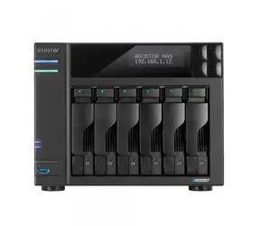 Asustor Lockerstor 6 Gen2-AS6706T / 6x 3.5" SATA / 4x M.2 NVMe / Celeron N5105 2.0GHz / 8GB RAM / 8GB eMMC / 2x 2.5GLAN
