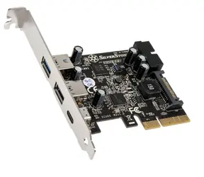 SilverStone ECU05 karta PCIe / 2x USB 3.0 & 1x USB 3.1 Type C + 2x interní USB 3.0