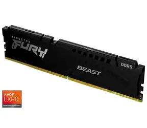 Kingston Fury Beast Black 16GB (1x16GB) DDR5 5600MHz EXPO / CL36 / DIMM / On-Die ECC / XMP 3.0 / EXPO 1.0 / 1.25V