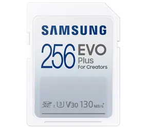SAMSUNG EVO Plus SDXC 256GB / Class 10 / U1 / čtení až 130MBs / vhodné pro 4K 