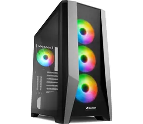 Sharkoon TG7M černá / ATX / 2x USB 3.0 / 4x 120mm / Bez zdroje / průhledná bočnice