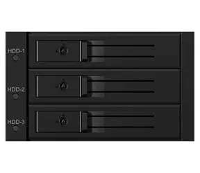 Icy Box IB-563SSK černá / Backplane pro 3x 3.5" HDD / SATA III / Hot-Swap