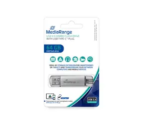 MediaRange MR937 64GB stříbrná / Flash Disk / USB 3.1
