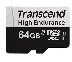 Transcend 350V 64GB / Micro SDHC / Paměťová karta /  Class 10 / R: 95MBps / W: 45MBps