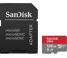 SanDisk Ultra microSDXC 128GB + adaptér / Class 10 / UHS-I / čtení: až 140MBs
