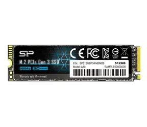 Silicon Power M.2 2280 A60 512GB / Interní SSD / PCIe Gen 3x4 / čtení:2200MBs / zápis:1600MBs