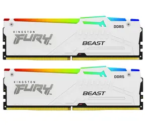 Kingston Fury Beast White RGB 32GB (2x16GB) DDR5 5600MHz EXPO / CL36 / DIMM / On-Die ECC / EXPO / XMP / 1.25V