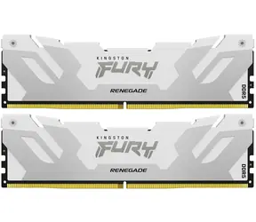 Kingston Fury Renegade White 32GB (2x16GB) DDR5 6400MHz / CL32 / DIMM / On-Die ECC / XMP / 1.4V