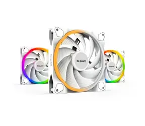 be quiet! LIGHT WINGS PWM HS 140 Triple Pack bílá / ARGB / Fluid-dynamic Bearing / 31dB @ 2200RPM / 71.7CFM / 4-pin