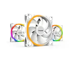 be quiet! LIGHT WINGS PWM 140 Triple Pack bílá / ARGB / Fluid-dynamic Bearing / 23.3dB @ 1500RPM / 56CFM / 4-pin