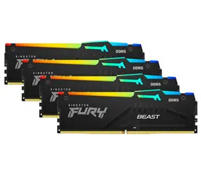 Kingston Fury Beast Black RGB 128GB (4x32GB) DDR5 5200MHz / CL40 / DIMM / XMP
