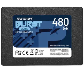Patriot Burst Elite 480GB / SSD / 2.5" SATA III / R: 450MBs / W: 320MBs / IOPS 40K 40K / MTBF 2mh