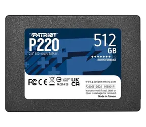 Patriot P220 512GB / SSD / 2.5" / IOPS: 40K 50K / SATA III  