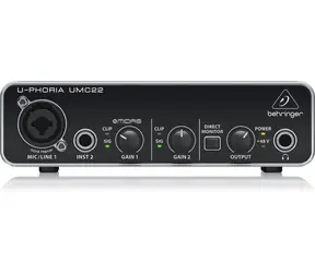 Behringer UMC22 / Externí zvuková karta / USB / XLR / 6.3mm