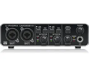 Behringer UMC202HD / Externí zvuková karta / USB / XLR / 6.3mm