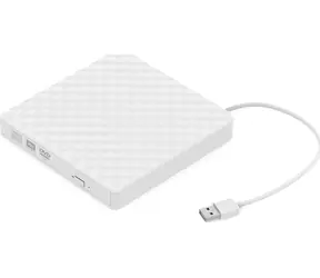 KRUX DVD externí mechanika bílá / USB-A 2.0 / DVD+- R / DVD+-RW / DVD+-R DL / CD-R 