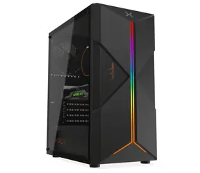 KRUX Astral černá / PC skříň / ATX / micro-ATX / mini-ITX / průhledná bočnice / bez zdroje