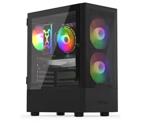 KRUX Vako černá / PC skříň / ATX / micro-ATX / mini-ITX / průhledná bočnice / bez zdroje