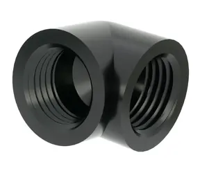 Barrow G1/4 (F-F) spojka - 90° koleno černá 