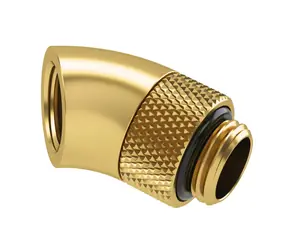 Barrow G1/4 (M-F) spojka - 45° koleno zlatá 