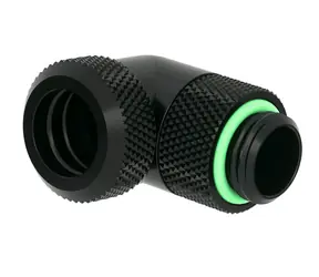 Barrow G1/4 (M) šroubení pro 12mm pevnou trubici - 90° koleno černá