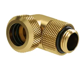 Barrow G1/4 (M) šroubení pro 12mm pevnou trubici - 90° koleno zlatá