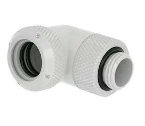 Barrow G1/4 (M) šroubení pro 14mm pevnou trubici - 90° koleno bílá