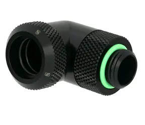 Barrow G1/4 (M) šroubení pro 14mm pevnou trubici - 90° koleno černá