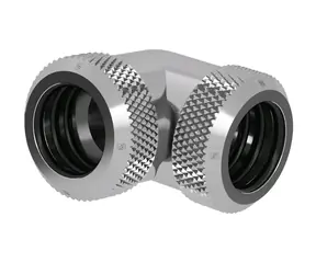 Barrow Spojka pro 14mm pevnou trubici - 90° koleno stříbrná