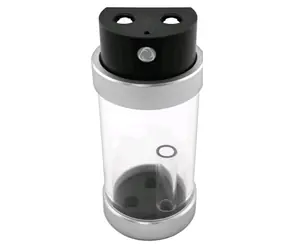 Singularity Computers Protium expanzní nádrž 100mm černá - stříbrná / 7x G1/4