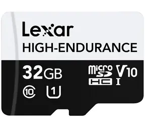 Lexar High-Endurance microSDHC 32 GB / UHS-I V10 / U1 / Class 10 / rychlost čtení 100MBs / zápis 30MBs