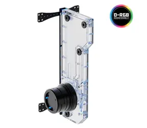 Singularity Computers Resonance 2.0 distribuční panel s krytem pro D5 pumpu RGB černá / 8x G1/4