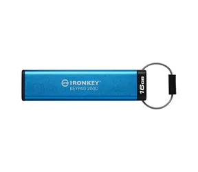 Kingston IronKey Keypad 200C 16GB modrá / Flash Disk / USB-C 3.2 Gen 1 - (USB-C 3.0)