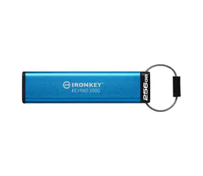 Kingston IronKey Keypad 200C 256GB modrá / Flash Disk / USB-C 3.2 Gen 1 - (USB-C 3.0)