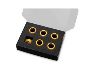 EKWB EK-Quantum Torque Compression Ring 6-Pack HDC 14 - Satin Gold