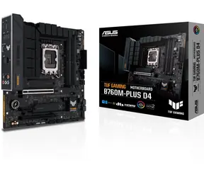 ASUS TUF GAMING B760M-PLUS / B760 / LGA 1700 / 4x DDR5 / 2x PCIEx16 / 1x 2.5GLAN / mATX