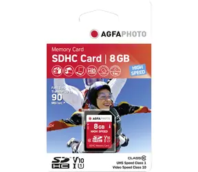 AgfaPhoto SDHC Card High Speed 8GB / R:90 MB/s / W:20 MB/s / Class 10
