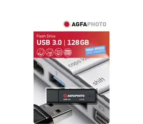 AgfaPhoto USB 3.0 128GB černá / Flash Disk / USB-A 3.0 / R:55 MB/s / W:20 MB/s  