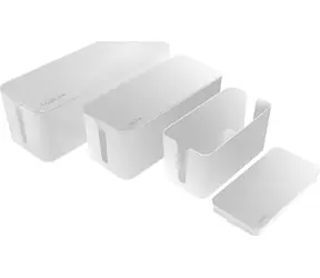 LogiLink KAB0078 bílá / Krabice na organizaci kabelů / 3 velikosti