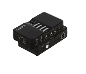 LogiLink UA0099 černá / Externí zvuková karta / 8 kanálů / USB / S/PDIF / 3.5mm jack