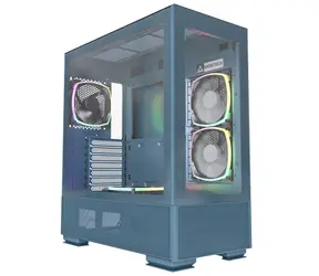 Montech Sky Two modrá / ATX / 2x USBA + 1x USBC / 4x 120mm / bez zdroje / průhledná bočnice