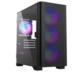 Montech Air 100 ARGB černá / Micro ATX / 3x USBA / 4x 120mm / bez zdroje / průhledná bočnice