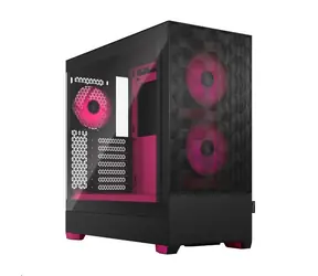 Fractal Design Pop Air RGB Magenta Core TG Clear černá / ATX / 3x 120mm RGB / 2x USB 3.0 / průhledná bočnice / bez zdroj
