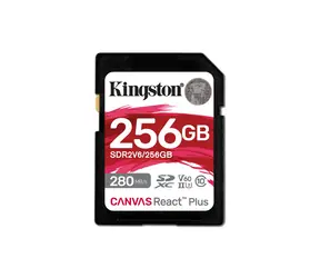 Kingston Canvas React Plus V60 SD 256GB / UHS-II / V60 / U3 / Class 10
