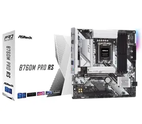 ASRock B760M Pro RS / LGA 1700 / 4x DDR5 / 2x PCIex16 / 2.5GLAN / mATX