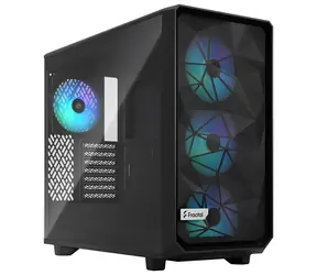Fractal Design Meshify 2 Lite RGB Light Tint černá / E-ATX / 2x USB 3.2 / 4x 140mm / bez zdroje / průhledná bočnice 