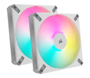 Corsair AF Elite Series RGB 140mm bílá 2 ks / Fluid Dynamic Bearing / 500-1700 RPM / 89 CM / 4-pin