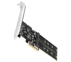 AXAGON PCES-SA4M2, PCIe řadič - 2x interní SATA 6G port + 2x SATA M.2 slot, ASM1164, SP & LP / doprodej