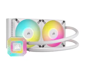 Corsair iCUE H100i ELITE CAPELLIX XT bílá / 2x 120mm / 34.1 dB / 550-2100 RPM / 65.57 CFM / Intel + AMD
